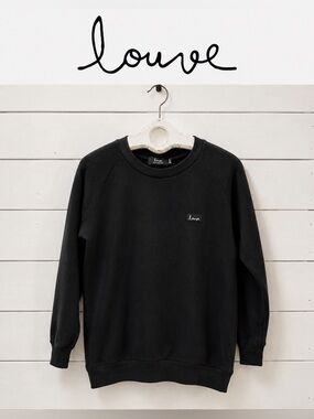 LOUVE Black Crewneck Sweatshirt – Size S/P